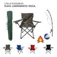 thumbnail image 1 of 3 Sillas Plegables CJR de Playa Campamento y Exteriores verde, 1 of 4