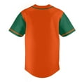 thumbnail image 4 of Baseball Short Sleeve Button Down Team Orange Jersey Baseball Team Sport Uniforms for Men, 4 of 5