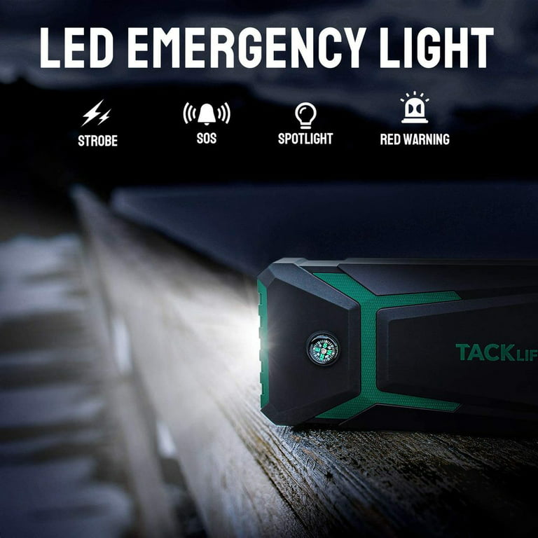 TACKLIFE Battery Booster, 800 A 18000 mAh Auto-Starthilfe, 12 V  Batterieladegeräte, 7,0 l Benzin