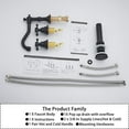 thumbnail image 2 of GGStudy Black Bathroom Faucet 2 Handles 3 Holes Faucet 8 inch Widespread Bathroom Sink Faucet Tap Mixer Supply Hose Included Matching Metal Pop Up Drain, 2 of 9