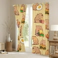 thumbnail image 3 of Feelyou Brown Kawaii Capibara Black Out Curtains, Kawaii Fast Food Curtains Pack of 2 (42x63 Each), Teens Boys Girls Kids Bedroom Curtains, Blackout Curtains Home Decor, 3 of 6