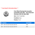thumbnail image 2 of Front Wheel Bearing Hub Assembly - Compatible with 2007 - 2010 Chevy Silverado 2500 HD 4WD, RWD 2008 2009, 2 of 2