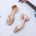 thumbnail image 6 of LUOGENLI Slippers Girls Slippers Size 3-4 Toddler Big Kids Girls Closed Toe Pearl Decorated Hook & Loop Glittering Princess Shoes Party Wedding Prom Girls Slippers Size 10/11 34, 6 of 6