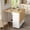 White raw wood, variant on Space-Saving Folding Dining Table with Drop Leaf, Storage Shelf & Wheels – Compact Kitchen Table for Small Spaces – Natural Wood Color
