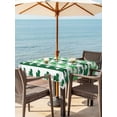 thumbnail image 2 of Outdoor Tablecloth with Umbrella Hole and Zipper, St. Patrick's Day Square Table Cloth 60x60 Inch Waterproof Tablecloth, Green Irish Lucky Clovers Stripes Picnic Table Cover for Patio Camping, 2 of 7