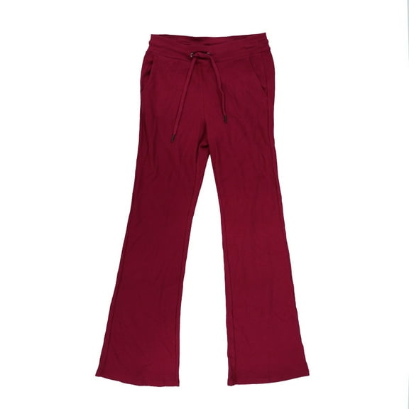 Calvin Klein Womens Thermal Flare-Leg Pant Comfort Stretch Bottoms Chianti S New