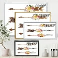 thumbnail image 4 of Designart 'Flowers and Ethnic Feathers On Native Arrows II' Bohemian & Eclectic Framed Canvas Wall Art Print, 4 of 5