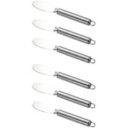 6 Pcs Stainless Steel Butter Knife Peanut Butter Spreaders Metal Spatula Cheese Spreader