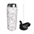 thumbnail image 2 of Yiaed Rabbit Eating Print Water Bottle with Straw Lid, Stainless Steel Double Wall Insulated Water Bottle | Leak-Proof and Spill-Proof Water Bottle, 2 of 8