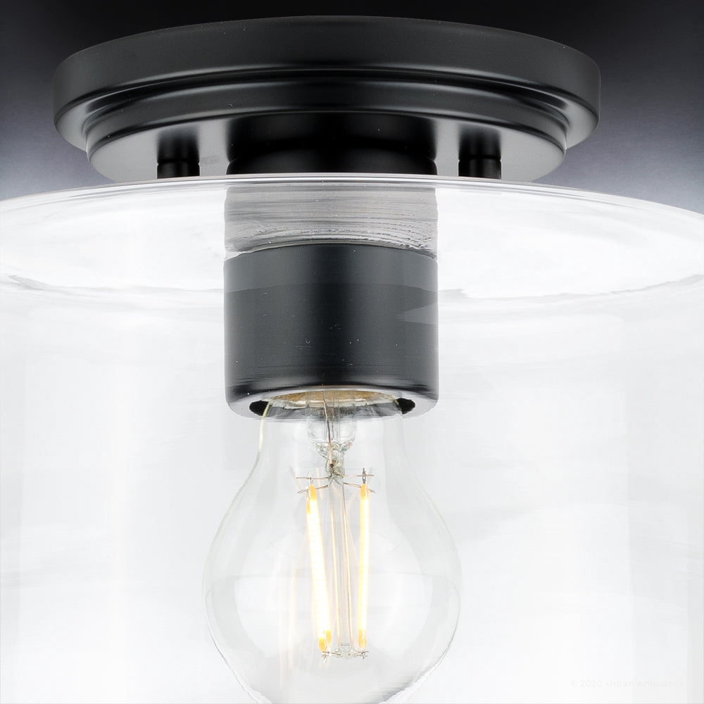 Luxury Traditional Ceiling Light, 7.375H x 8.625W, with Transitional Style, Polished Nickel, UHP4161 by Urban Ambiance