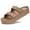 Brown, variant on Women's Platform Sandals with Arch Support, Chunky Lightweight Foam Slip on Slides, Comfortable Summer Beach Sandals with Adjustable Buckle