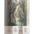 thumbnail image 6 of Vintage Cranes Sheer Curtains 63 Inch Length 2 Panels Set, Country Retro Chic Glass Flower Textured Voile Window Treatment Rod Pocket Curtains Sheers Drapes for Bedroom/Living Room/Kitchen 52x"63"x2, 6 of 7