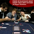 thumbnail image 2 of RayChee 10 Player Foldable Poker Table,Texas Holdem Table for Game Room with Padded Rails and Cup Holders,No Assembly Required, 2 of 7