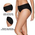 thumbnail image 3 of BeautyIn Women's Ruched Bikini Bottoms Solid Swim Briefs, 3 of 7