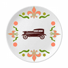 Brown Geometric Classic Cars Outline Flower Ceramics Plate Tableware Dinner Dish