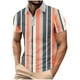 thumbnail image 1 of Mens Manga Corta Botón Abajo Camisas con Bolsillo Pulover Botón de Impresión de la Camisa de Solapa de Poliéster Cuello de Vuelta, Blusa Casual para Hombres, 1 of 5