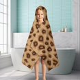 thumbnail image 6 of Leopard Pattern Hooded Bath Towel，50"x30" for Ages 3 To 12 Kids, Quick Dry Lightweight Soft Microfiber Hood Beach Towel Cover Up for Kids, 6 of 7