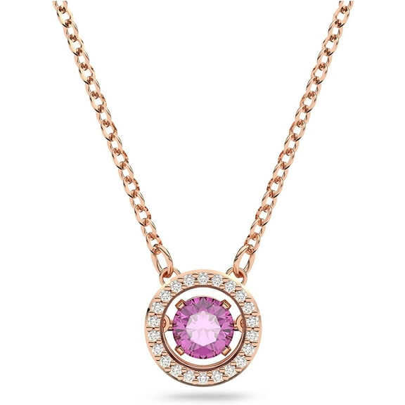 SWAROVSKI Womens Sparking Dance Crystal Jewelry Collection, Rose Gold Tone Finish Pendant Necklace