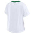 thumbnail image 3 of Women's WEAR by Erin Andrews White Philadelphia Eagles Cropped Center Stripe Dolman T-Shirt, 3 of 6