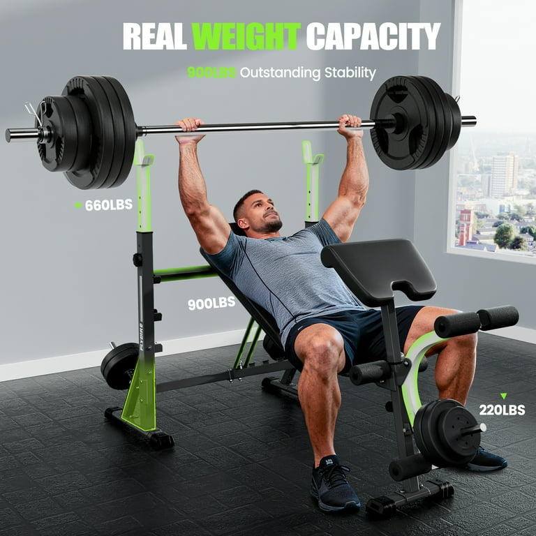 FLYBIRD Standard Weight Bench, Adjustable Bench Press Equipment