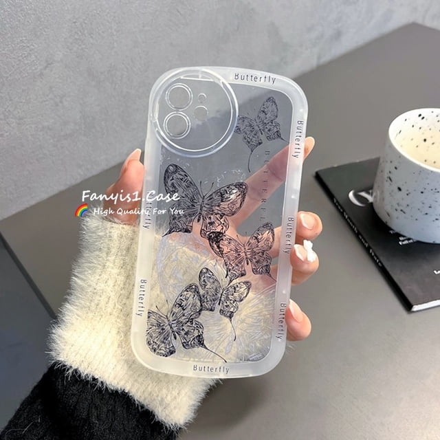 Redmi 12C A1 Note 12 11 10 9 8 Pro Readmi 10 10A 9A 9T 9 9C Xiaomi 11 Lite 12 11T Lindo Hermoso Estuche De Mariposa A Prueba De Golpes Protección De La Lente De Silicona Funda Protectora Suave