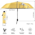 thumbnail image 3 of Spring Blooms on Yellow Folding Umbrella UV50+ Waterproof Sun Protection Auto Open Close Compact Fiberglass Frame, 3 of 8