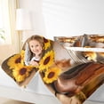 thumbnail image 5 of Erosebridal Sunflower Highland Cow Twin Bedding Sets, Western Cowboy Bedding Comforter Set, 5 of 6