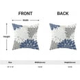 thumbnail image 4 of Navy Blue White Grey Pillow Covers 18x18 Inch Set of 2 Dahlia Floral Decor Throw Pillows Summer Modern Geometry Flower Outdoor Decorative Cushion Cases for Sofa Couch Bed Decorations, 4 of 6