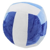 Amosfun Sports Pillows Volleyball Plush Pillow Round Blue Bedroom Decor for Athletes 1Pcs