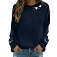 thumbnail image 4 of Sweatshirt for Women Valentines Day Trendy Comfortable Heart Printed Plus Size Casual Loose Pullover Blouse Tops S-2XL, 4 of 6