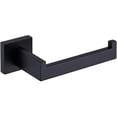 thumbnail image 1 of Portarrollos de papel higiénico negro mate, dispensador de portarrollos de papel higiénico y colgadores montados en la pared para baño y cocina, estilo cuadrado moderno de acero inoxidable JFHHH pequeña, 1 of 5