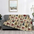 thumbnail image 2 of Yiaed Rustic Plaid Forest Lodge Print Blanket Throw Blanket Soft Cozy Flannel Blanket for Home Bed Sofa Couch Chair-50"x40", 2 of 6