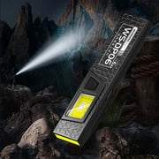 Flashlight USB C Rechargeable,Flat Pocket Torch with Magnetic Base for Mechanical Work, High Lumens COB Light for Dog Walking Camping, Hands-Free Clip on Light for Outdoor Night Running
