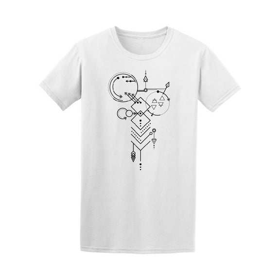 Triangles Arrows Circles Dots Tee Men's -Image by Shutterstock