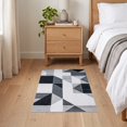 thumbnail image 3 of ODIKA 2'x3' Ultra-Soft Accent Mat, Geometric Abstract Interlocking Contemporary Grey Alfombras Para None Washable, Bare feet friendly, Easy Care Indoor rug for Bedside, Footrest, 3 of 7