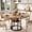 Natural, variant on 47 in Round Dining Table for 4, Farmhouse Circle Table with Storage and Metal Legs, Grey