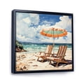 thumbnail image 2 of Designart "Beach Chairs Beautify Scenery III" Nautical & Beach Floater Framed Canvas Art Print, 2 of 7