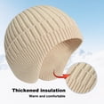 thumbnail image 3 of Gorro de punto para hombre, gorros de invierno con orejeras para mujer, gorros para hombre, gorro de calavera cálido, holgado con calentador de orejas, talla única, 3 of 7