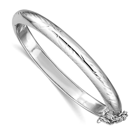5mm 925 Sterling Silver Textured Polished Safety clasp Just Like Mommy Text. With-Safety Hinged Teen Bangle Bracelet Cuf
