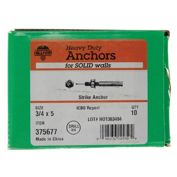 Hillman 3/4 in. D X 5 in. L Steel Round Head Strike Anchor 10 pk