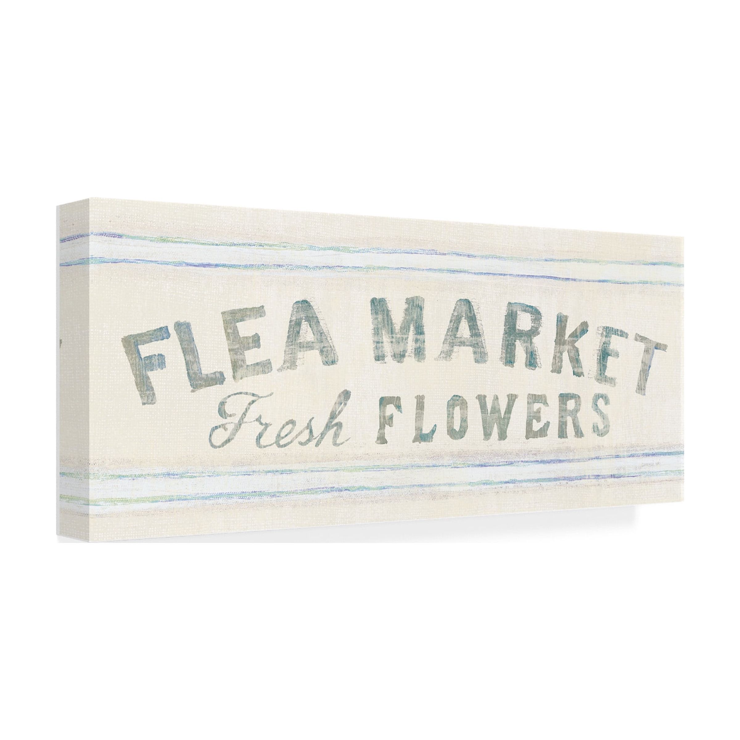 Trademark Fine Art Typography Canvas Art ' Floursack Florals Xii Crop ' by Danhui Nai