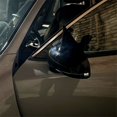 thumbnail image 4 of Para 2018-2023 Cubierta de espejo retrovisor de puerta lateral de automóvil Embellecedor de calcomanía Accesorios exteriores, negro brillante, 4 of 5