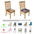 thumbnail image 5 of Pioneer Flower Seat Covers for Dining Room Chairs Set Of 6,Stretch Printed Washable Chair Seat Cover with Elastic Ties and Button,Removable Waterproof Couch Cushion Covers, 5 of 6