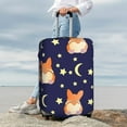 thumbnail image 4 of Wukai Corgi Lying With Moons And Stars Elastic Luggage Cover: Personalized Protection for Your Suitcase - Fits 19~29-inch, Washable & Durable Travel Companion-Small, 4 of 8
