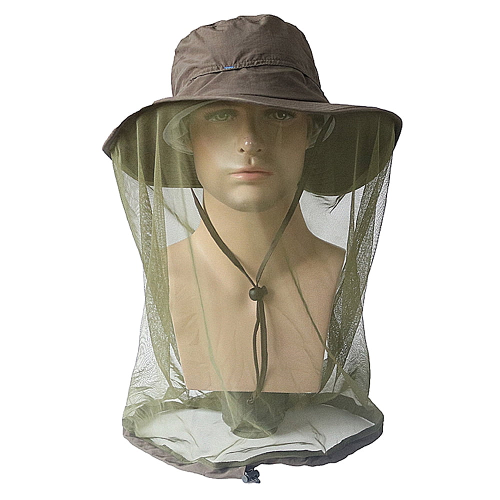 Sun visor Head Face Protector Cap Mosquito Net Hat Fishing Outdoor Camping Adult