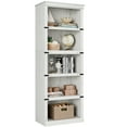 thumbnail image 2 of Aoile 5 Tier Farmhouse Bookshelf, 12.7" x 24.5" x 67.4" Heavy Duty Freestanding Bookcase, Bookshelves with Storage Open Display for Home Office, Living Room, Bed Room, Bathroom, White, 2 of 10