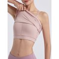 thumbnail image 2 of Sujetador deportivo para mujer de doble capa con espagueti cruzado inalámbrico acolchado para correr gimnasio, 2 of 8