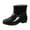 Black, variant on Women's Short Ankle Rubber Water-proof Rain Boots Slip On Garden Work Water Shoes