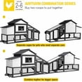 thumbnail image 3 of Aivituvin Mobile Chicken Coop with Wheels for 2-4 Chickens, Backyard Expandable Chicken House Duck Cage with Run, 2 Nesting Boxes, Easy Clean Pull-Out Tray, Leak-Resistant Asphalt Roof, 72.3", 3 of 8