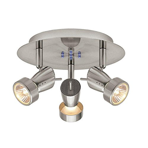 Hampton Bay 3 Light Brushed Nickel Semi Flush Mount Directional Fixture Hampton Bay 3 Light Brushed Nickel Semi Flush Mount Directional Fixture
